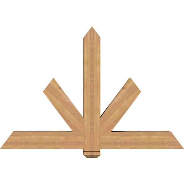 Ekena Millwork Kennewick Timber Gable Bracket, Western Red Cedar, 60"W x 40"H x 5 1/2"D x 5 1/2"F, 16/12 Pitch GBW060X40X0606KEN00SWR - main